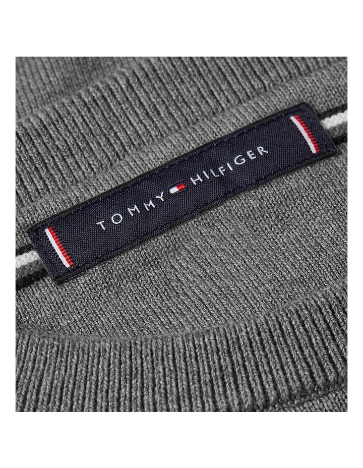 Flag Embroidery Crew Neck Jumper in Blue image 5