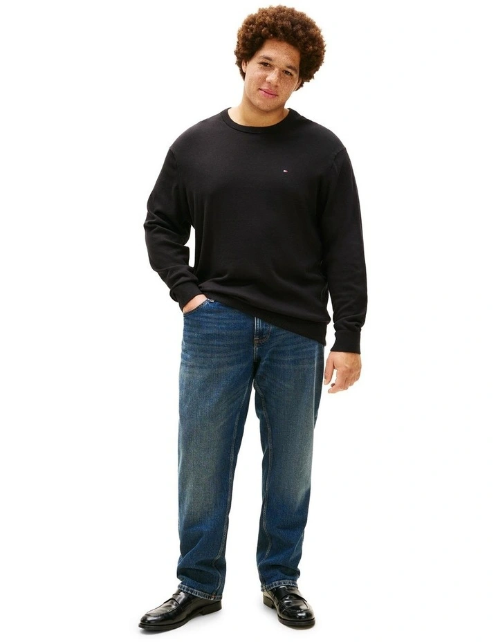 Big And Tall Flag Embroidery Jumper With Cashmere in Black image 3