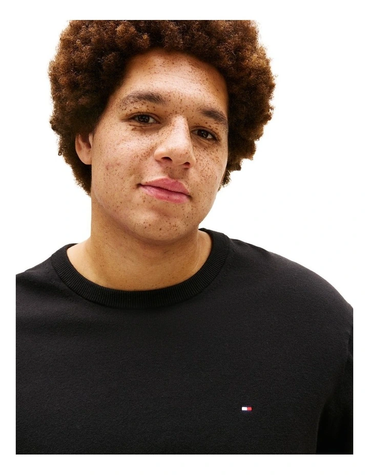 Big And Tall Flag Embroidery Jumper With Cashmere in Black image 4