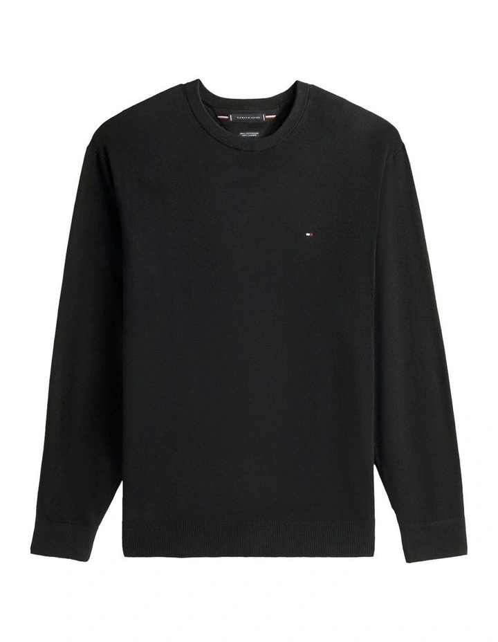 Big And Tall Flag Embroidery Jumper With Cashmere in Black image 5
