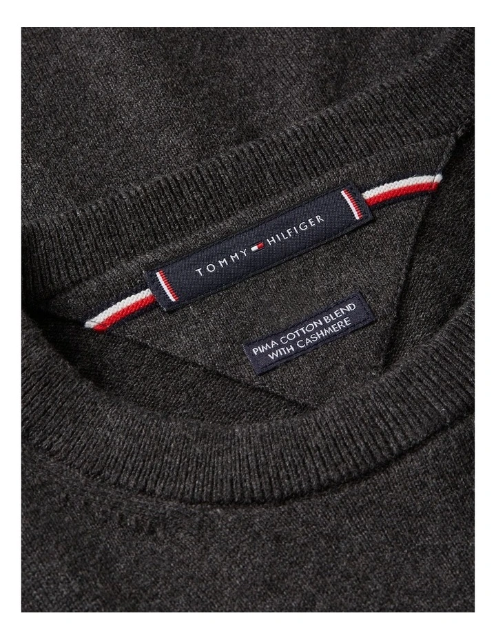 Big And Tall Flag Embroidery Jumper With Cashmere in Grey image 5