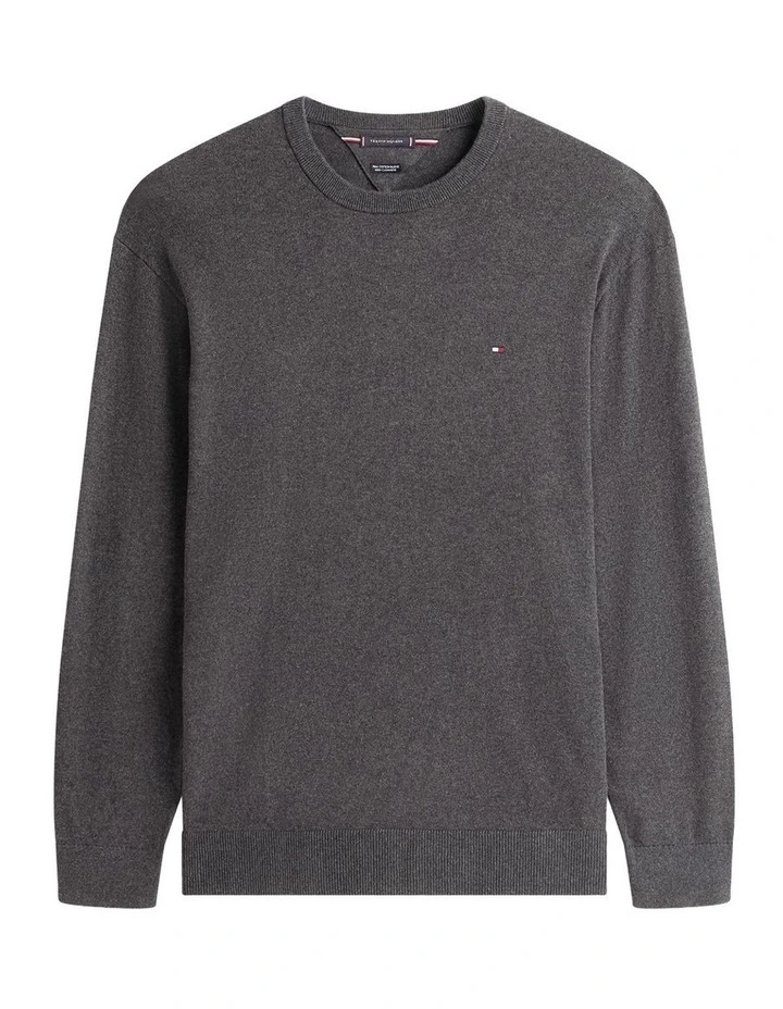 Big And Tall Flag Embroidery Jumper With Cashmere in Grey image 6