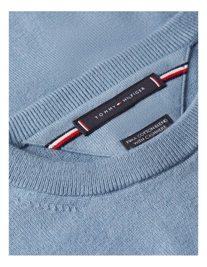 Big And Tall Flag Embroidery Jumper With Cashmere in Blue image 5