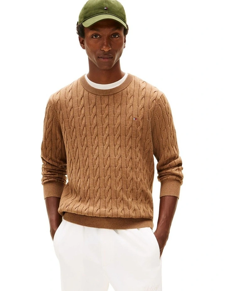 Classics Cable Knit Relaxed Fit Jumper in Brown image 1