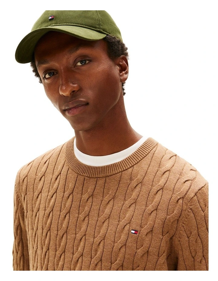 Classics Cable Knit Relaxed Fit Jumper in Brown image 2