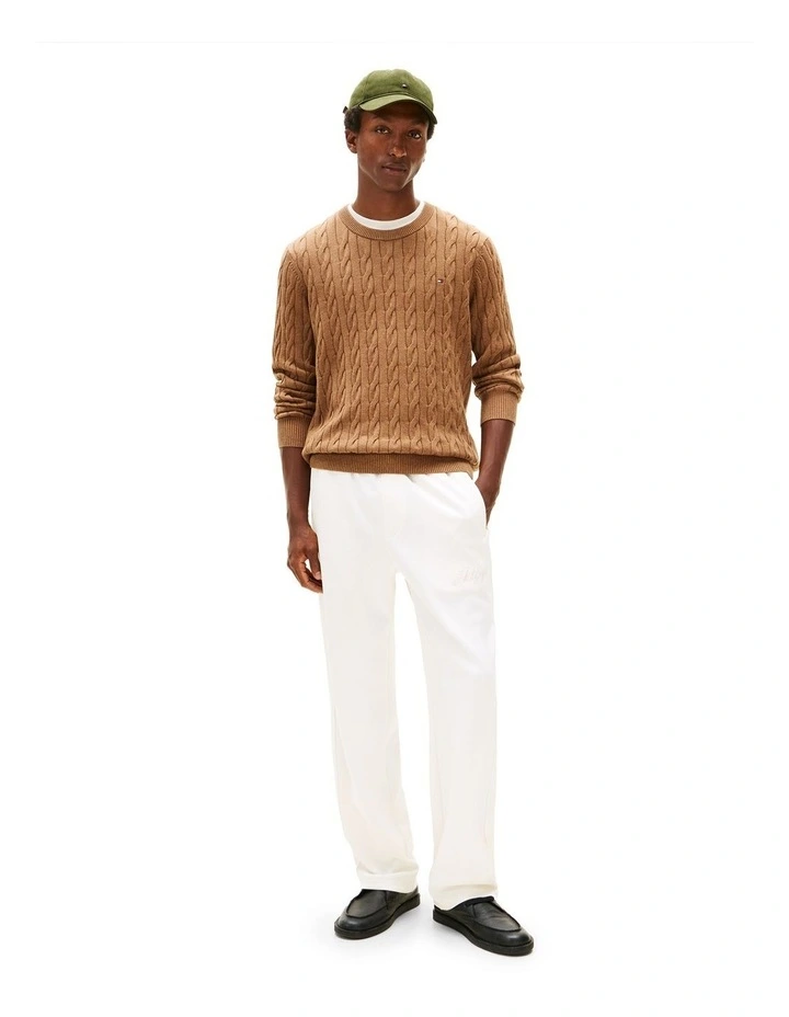 Classics Cable Knit Relaxed Fit Jumper in Brown image 4
