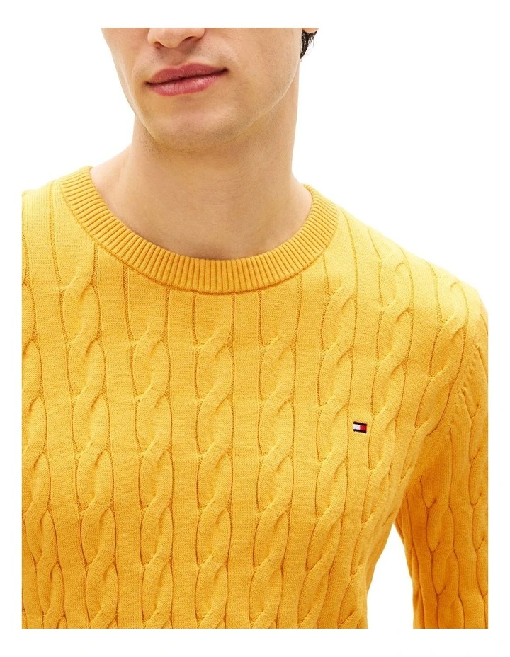 Classics Cable Knit Relaxed Fit Jumper in Yellow image 2