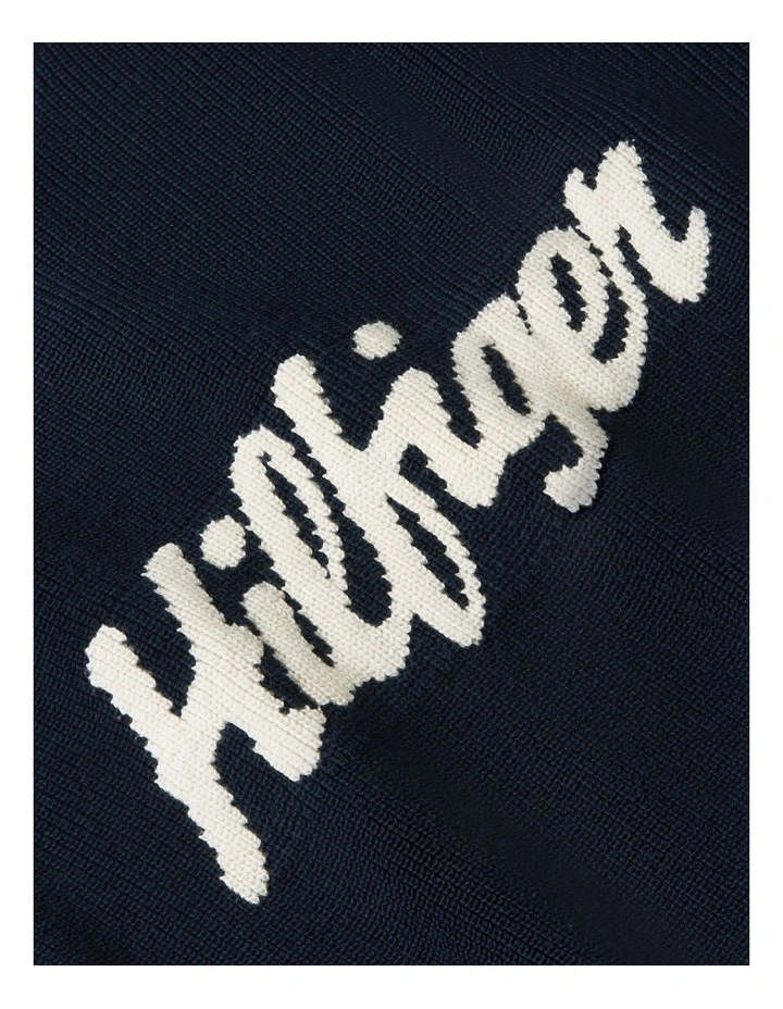 Cotton Graphic Crew Neck in Navy image 6