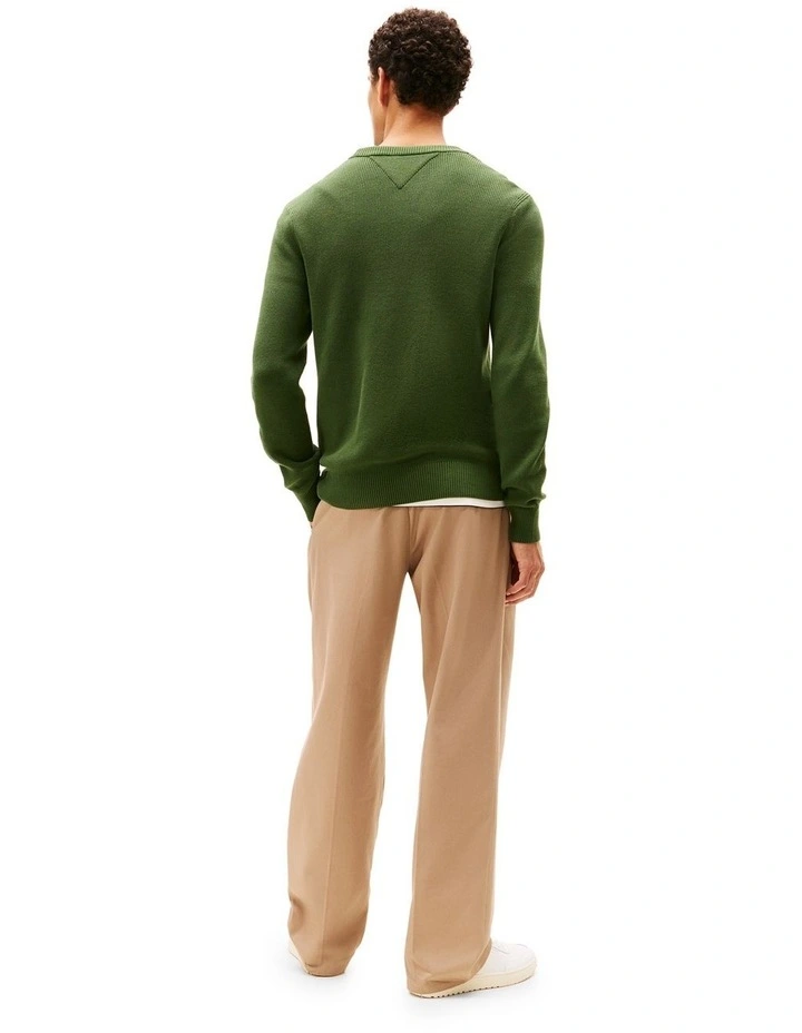 Cotton Graphic Crew Neck in Green image 3