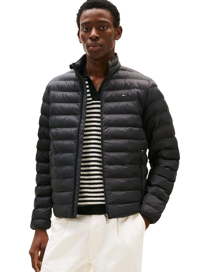 Packable Quilted Jacket in Black image 1