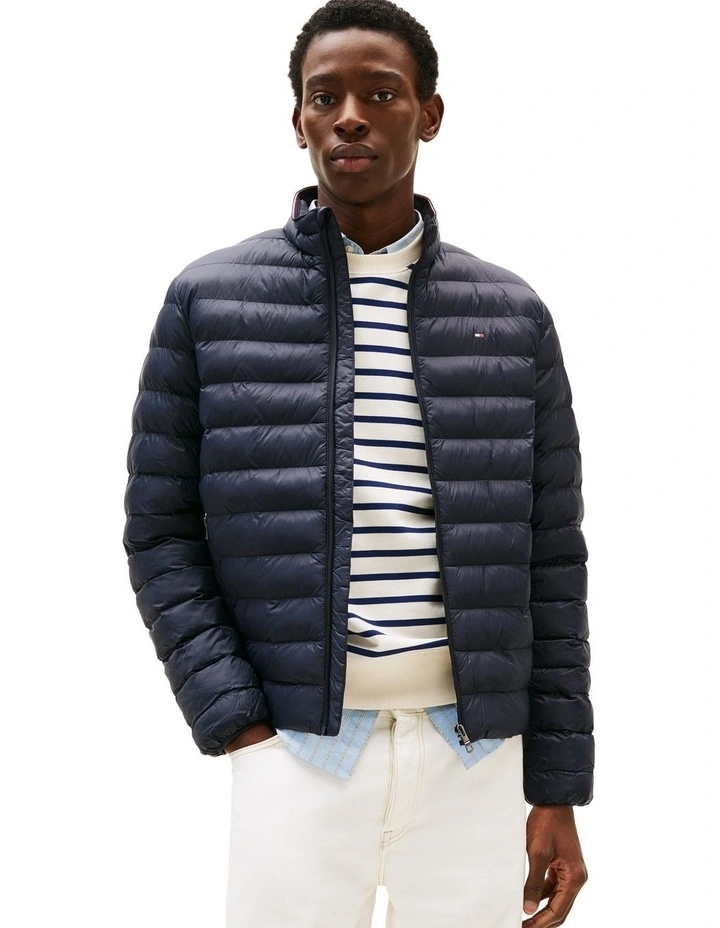 Packable Quilted Jacket in Navy image 1