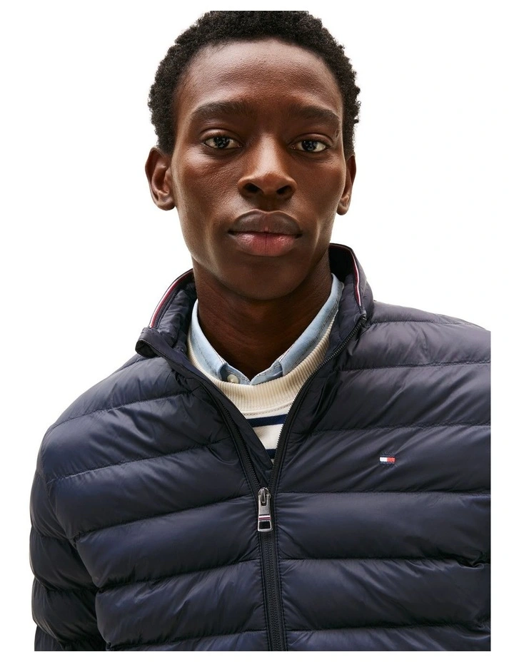 Packable Quilted Jacket in Navy image 4