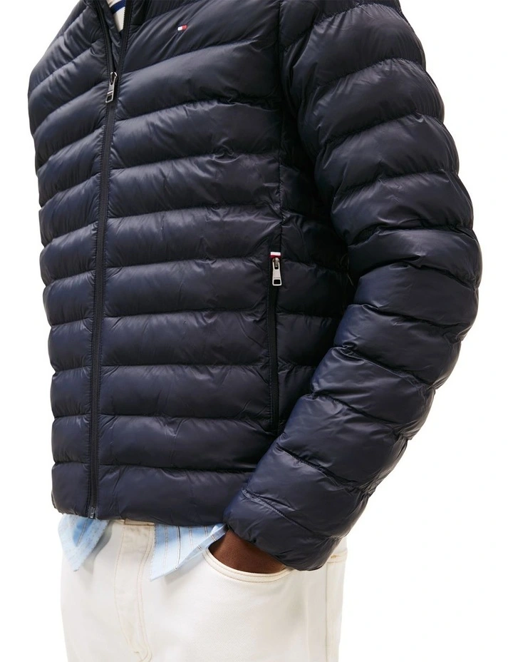 Packable Quilted Jacket in Navy image 5