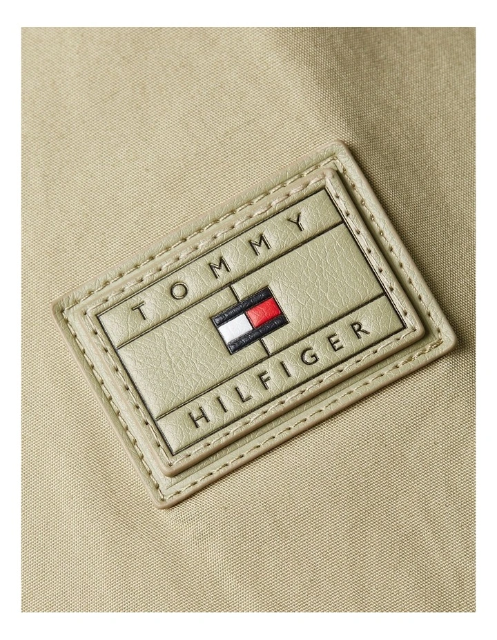 Padded Twill Shirt Jacket in Khaki image 6