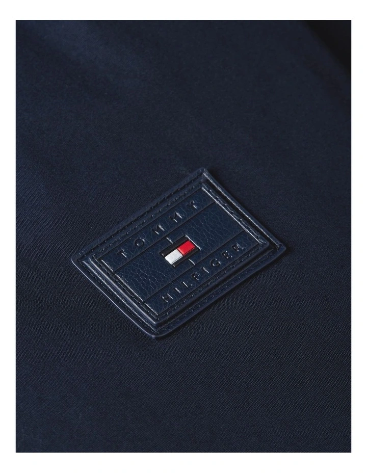 Padded Twill Shirt Jacket in Navy image 6