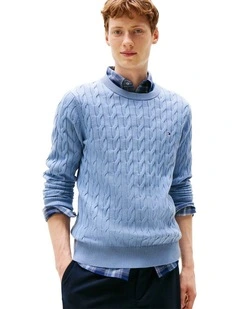 Classics Cable Knit Relaxed Fit Jumper in Blue
