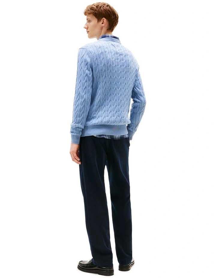 Classics Cable Knit Relaxed Fit Jumper in Blue image 3