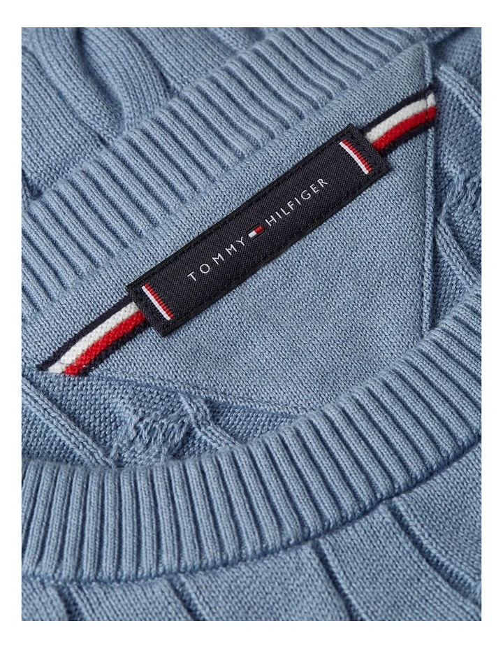 Classics Cable Knit Relaxed Fit Jumper in Blue image 5