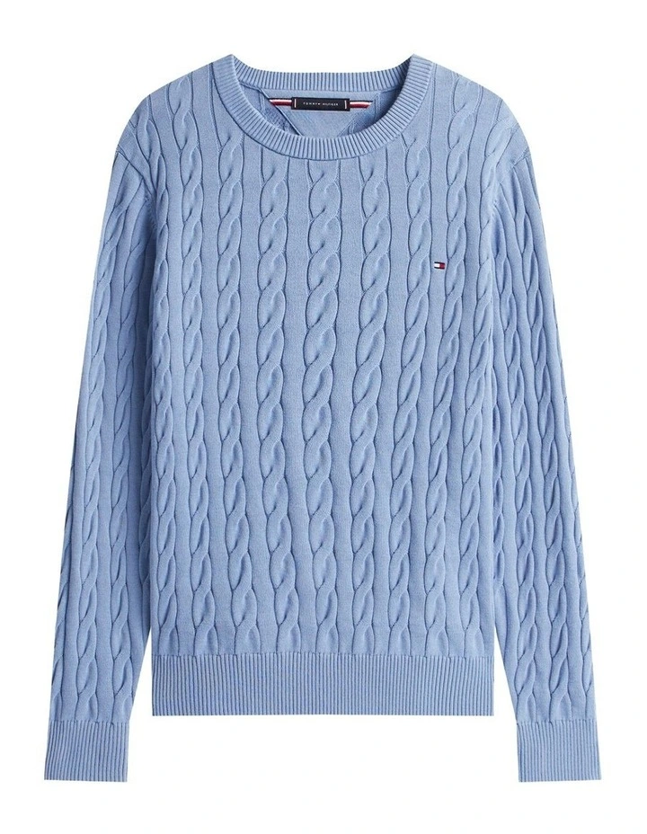 Classics Cable Knit Relaxed Fit Jumper in Blue image 6