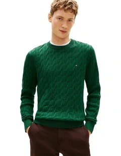 Classics Cable Knit Relaxed Fit Jumper in Green