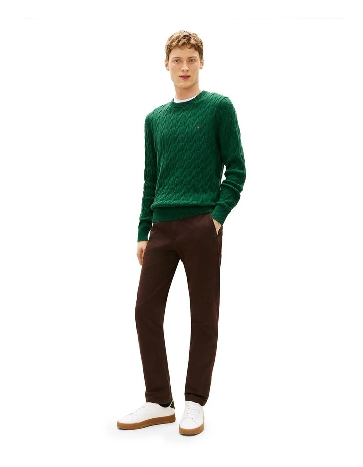 Classics Cable Knit Relaxed Fit Jumper in Green image 3