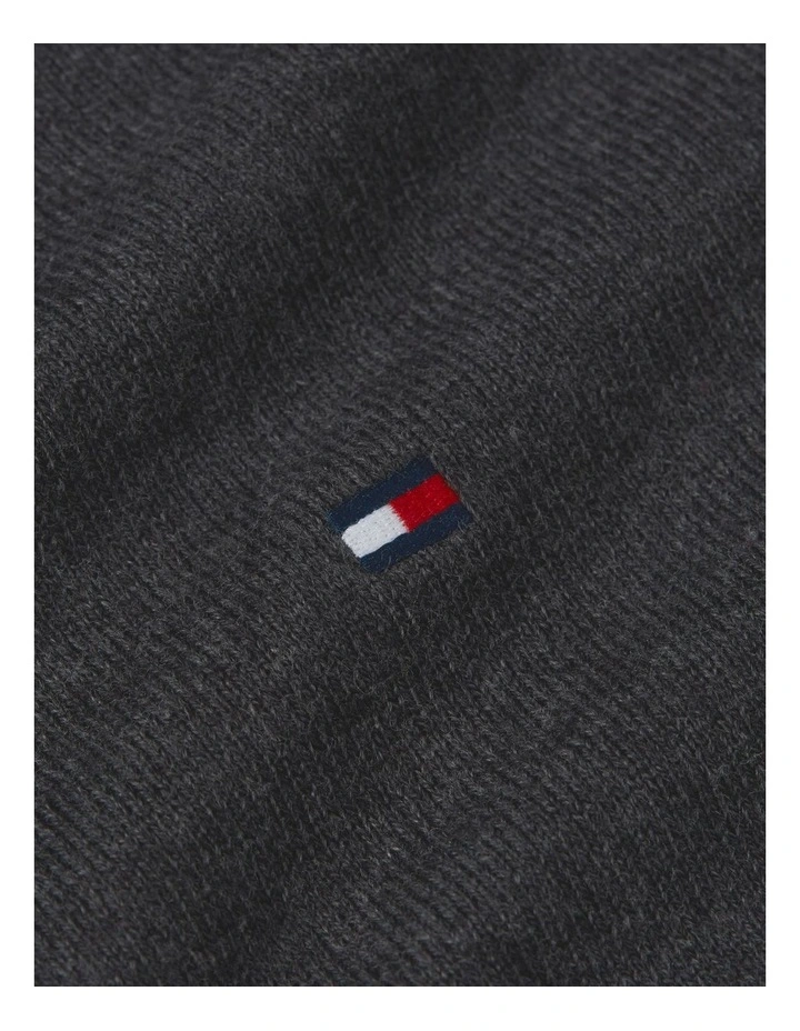 Flag Embroidery Crew Neck Jumper in Grey image 6