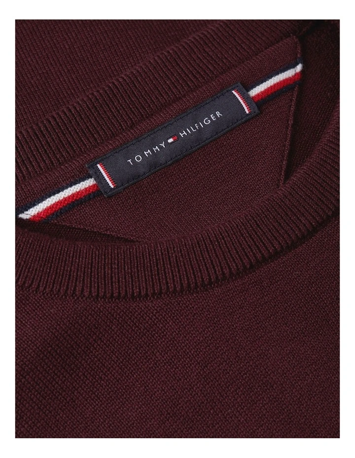 Flag Embroidery Crew Neck Jumper in Red image 5