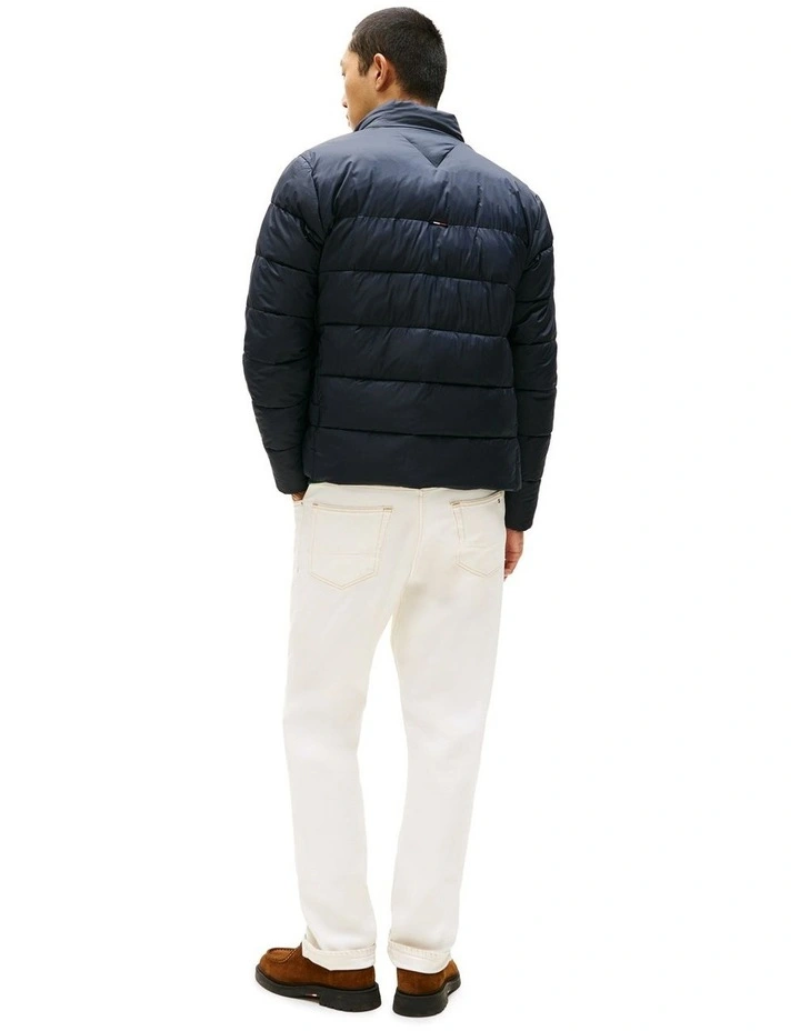 Stand Collar Jacket in Navy image 3