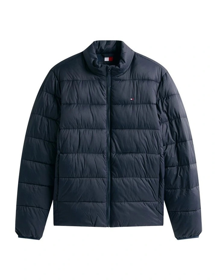 Stand Collar Jacket in Navy image 5
