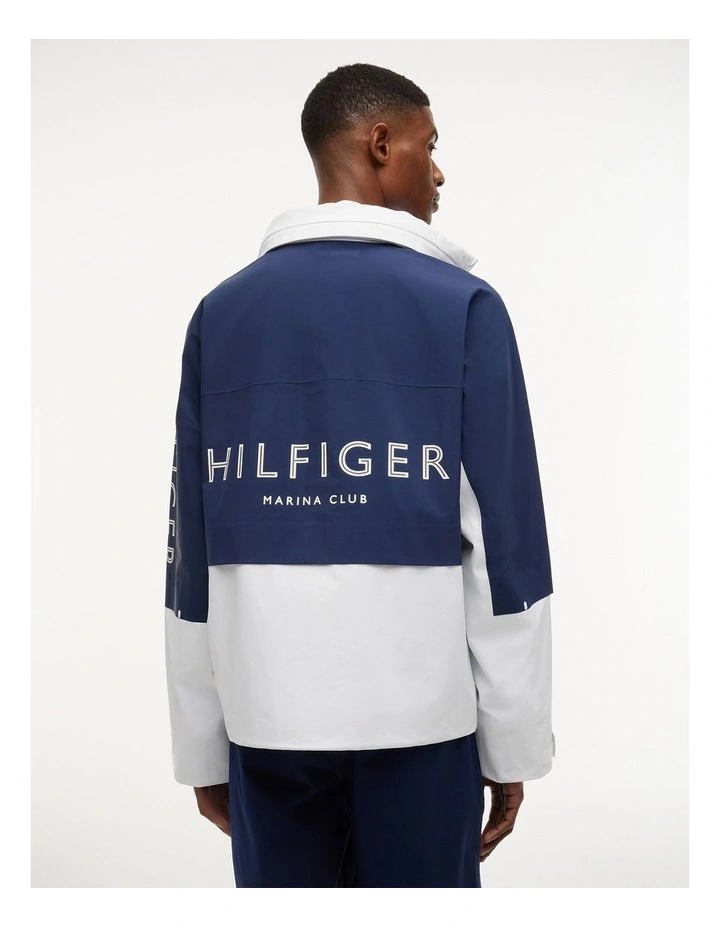 Waterproof Colour-Blocked Regatta Windbreaker in Blue image 2