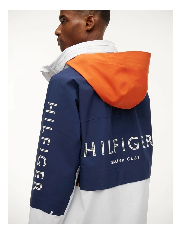 Waterproof Colour-Blocked Regatta Windbreaker in Blue image 4