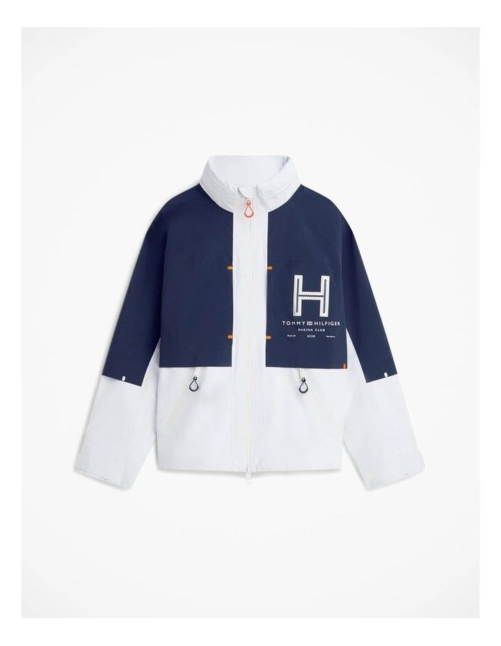 Waterproof Colour-Blocked Regatta Windbreaker in Blue image 6