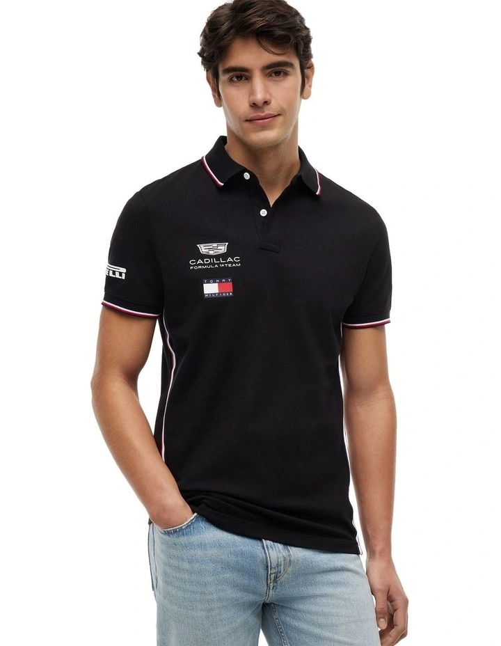 Cadillac Formula 1 Team Replica Polo Shirt in Black image 3