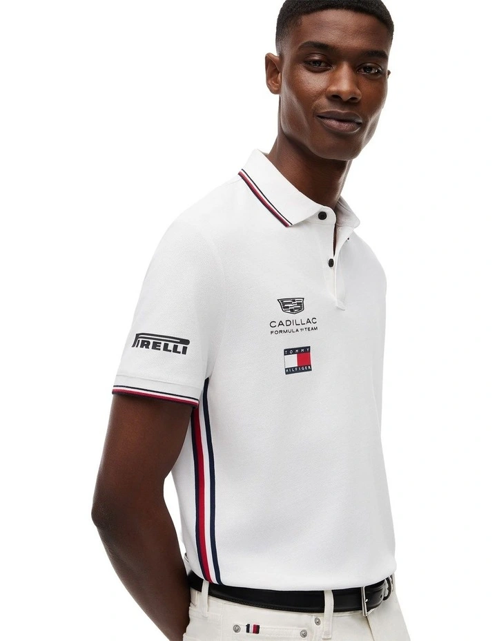 Cadillac Formula 1 Team Replica Polo Shirt in White image 2