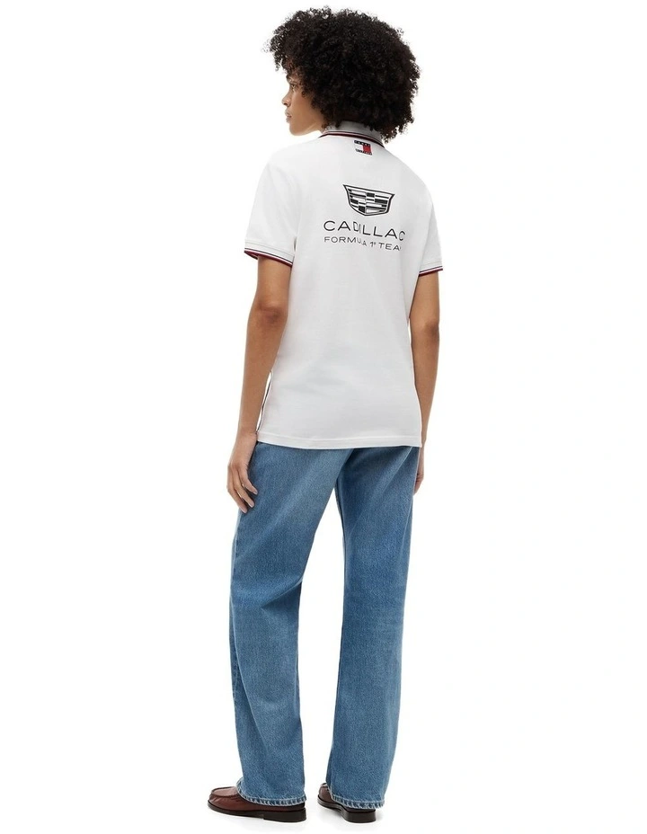 Cadillac Formula 1 Team Replica Polo Shirt in White image 5