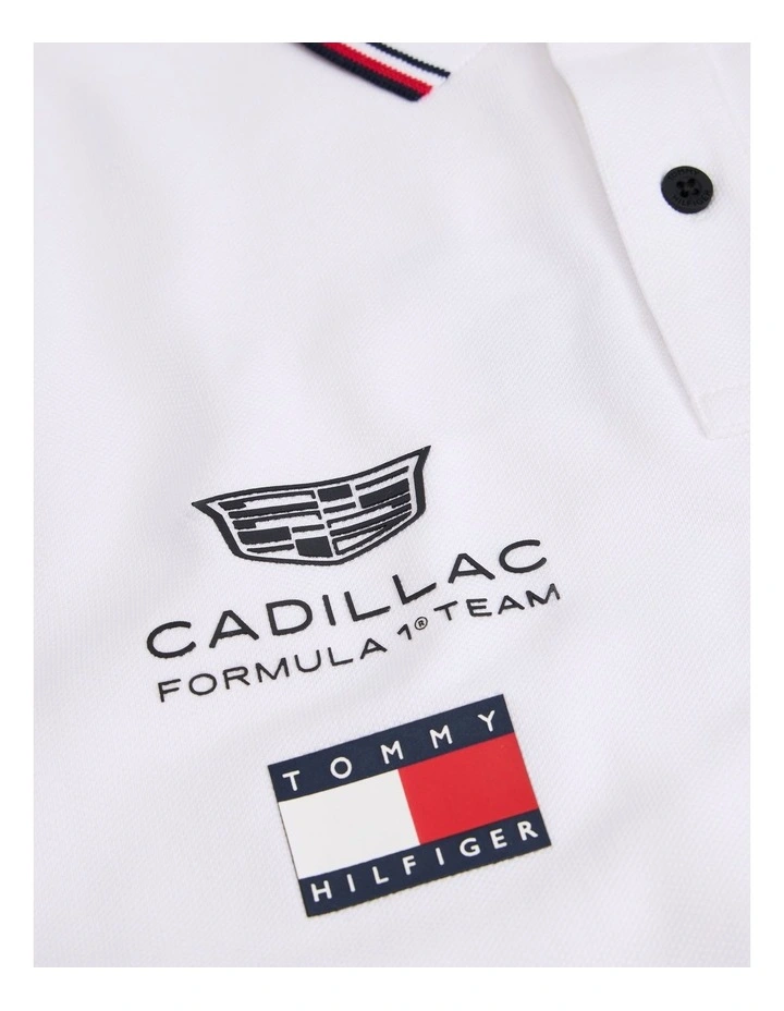 Cadillac Formula 1 Team Replica Polo Shirt in White image 6