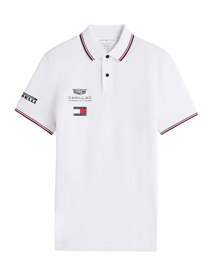Cadillac Formula 1 Team Replica Polo Shirt in White image 7