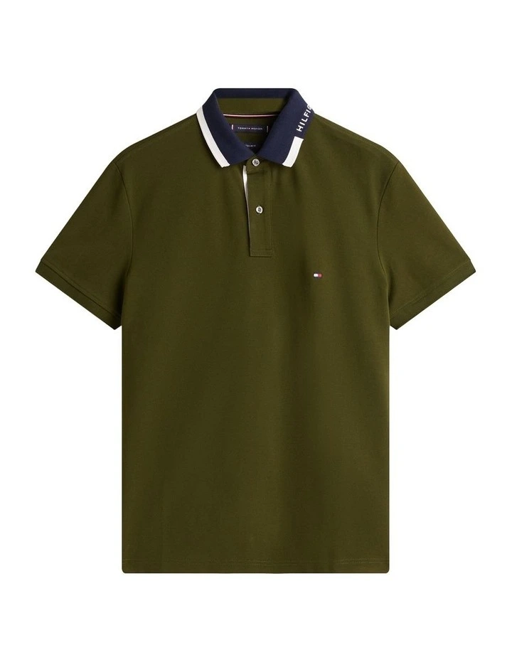 Regular Fit Collar Embroidery Polo Shirt in Green image 6