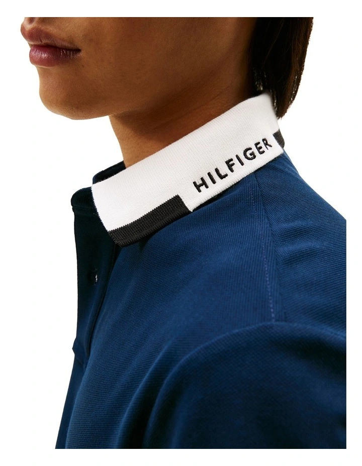 Regular Fit Collar Embroidery Polo Shirt in Navy image 2