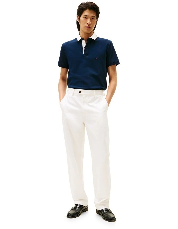Regular Fit Collar Embroidery Polo Shirt in Navy image 4