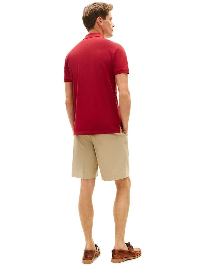 Heritage Cotton Polo Shirt in Red image 3
