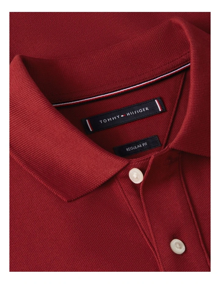 Heritage Cotton Polo Shirt in Red image 5