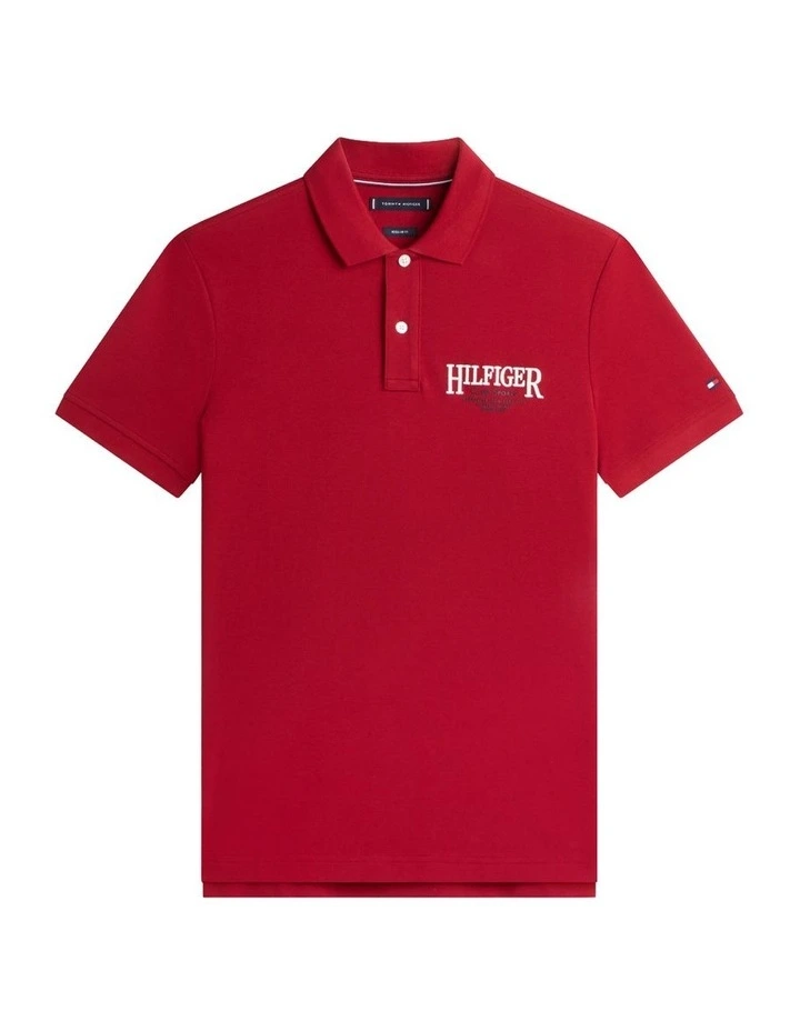 Heritage Cotton Polo Shirt in Red image 6