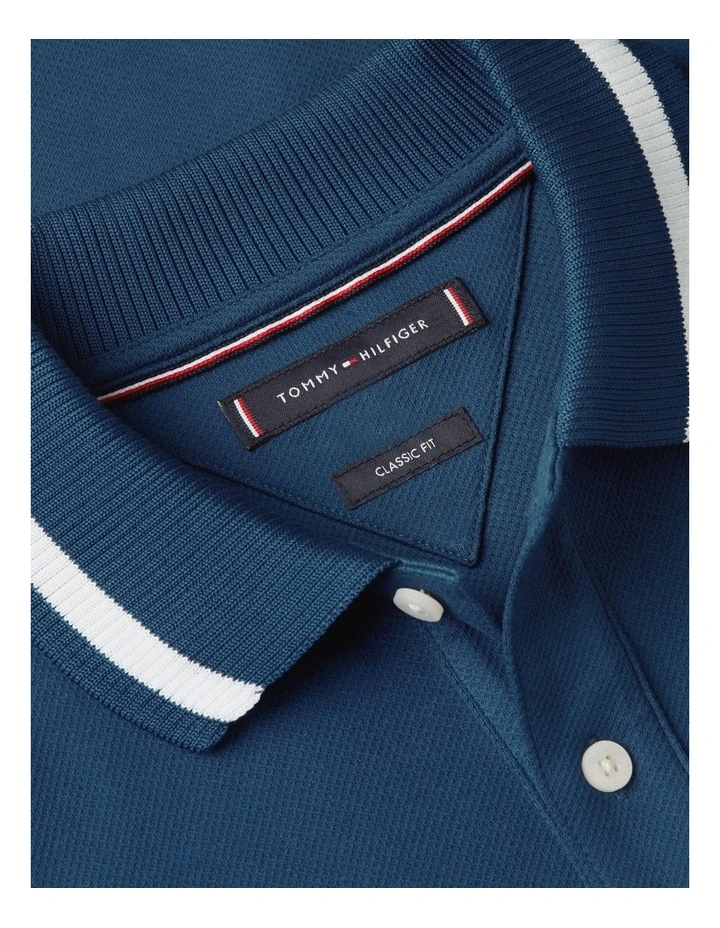 Classic Fit Script Polo in Blue image 5