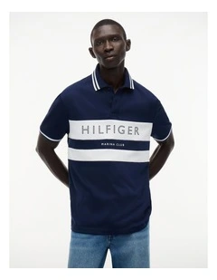 Regular Fit Logo Tipped Polo Shirt in Blue