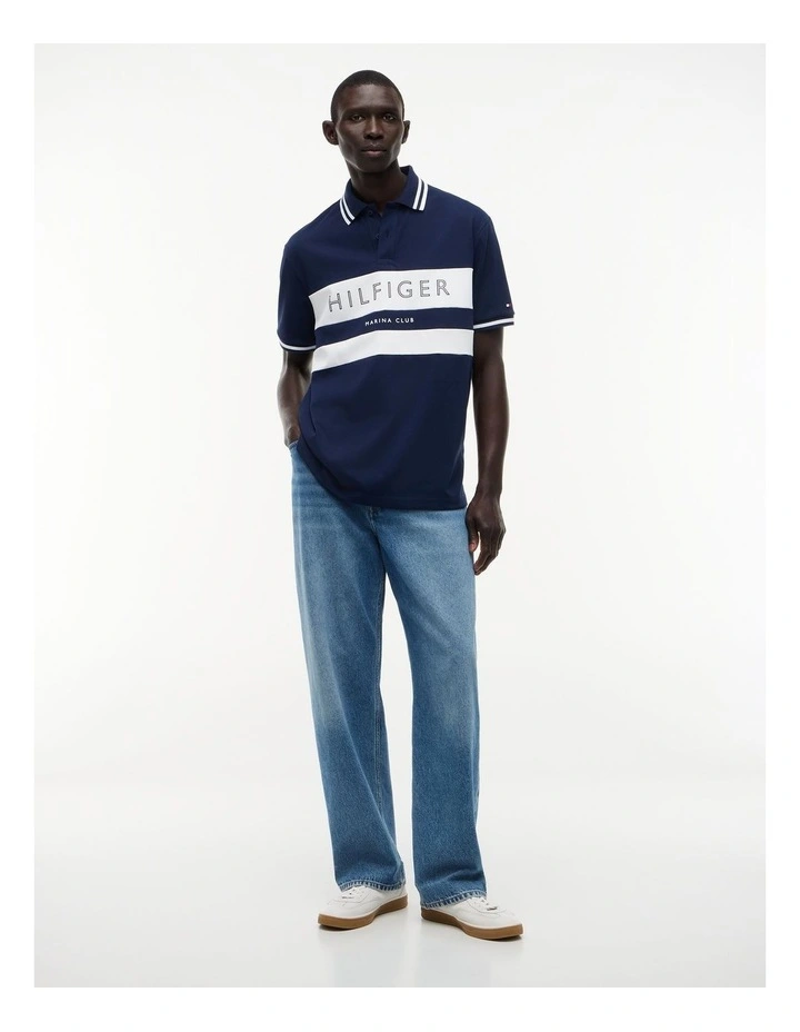 Regular Fit Logo Tipped Polo Shirt in Blue image 4