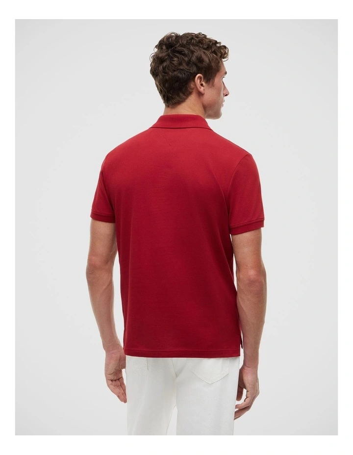Flag Graphic Polo Shirt in Red image 2