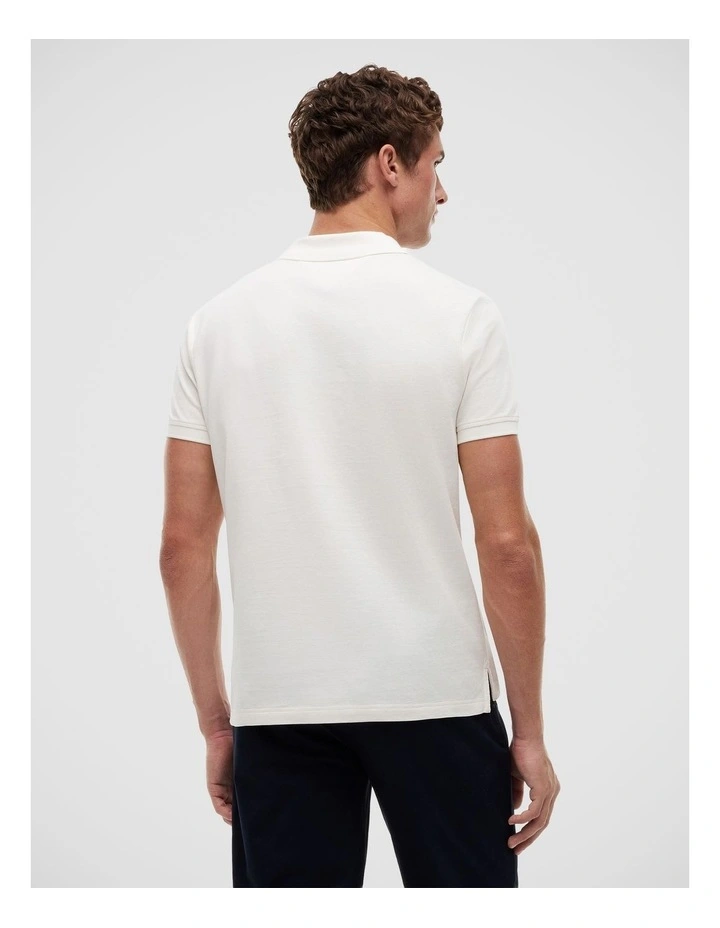 Flag Graphic Polo Shirt in White image 2