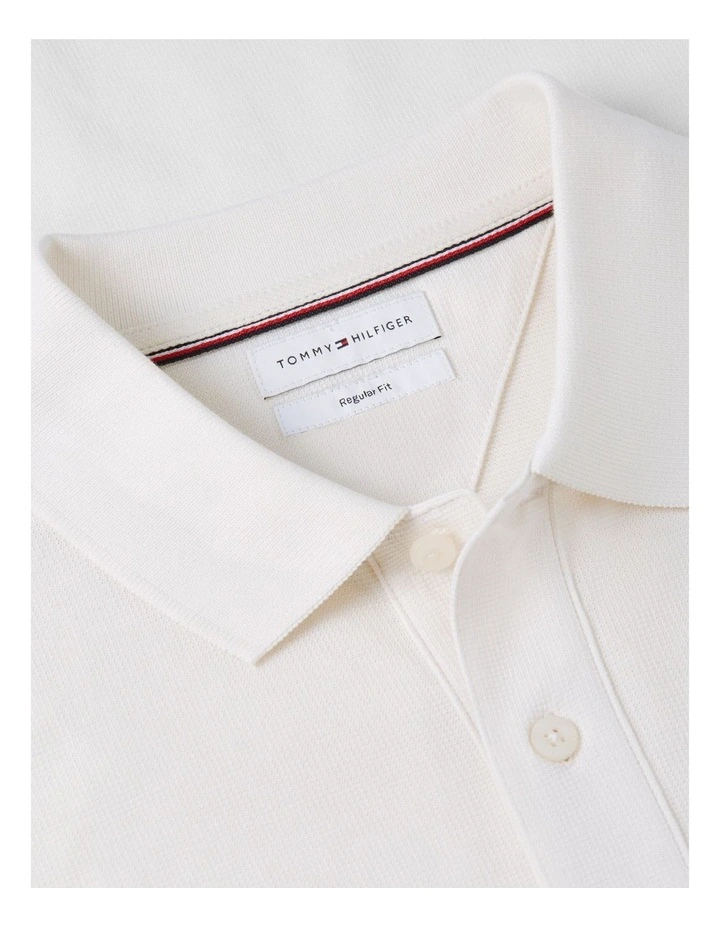 Flag Graphic Polo Shirt in White image 5