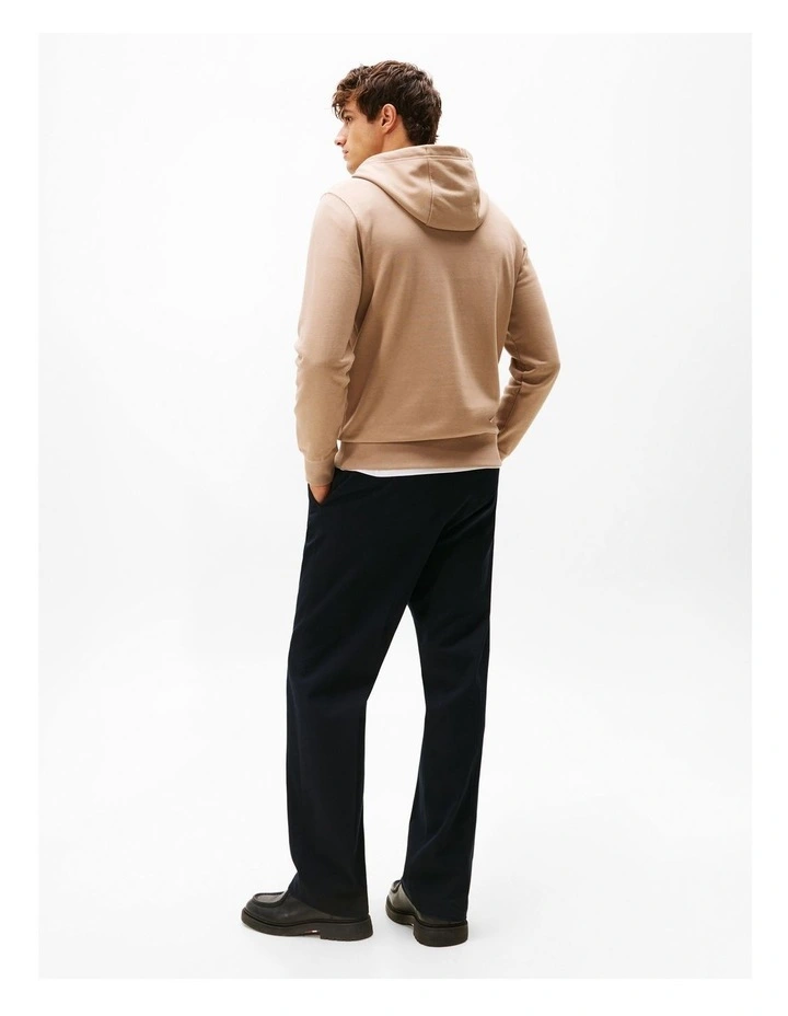 Flag Graphic Drawstring Hoody in Brown image 3